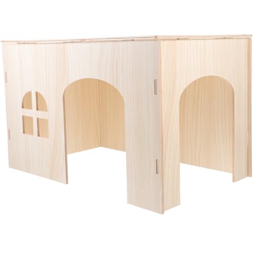 Beaupretty Meerschweinchen-versteck Großes Eichhörnchen-holznest Hamster-versteck Chinchilla-spielhaus Ratten-holzhaus Haustierspielzeug von Beaupretty