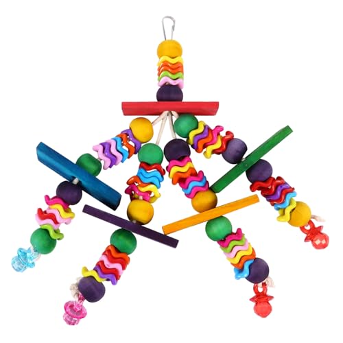 Beaupretty Vogel Kauspielzeug Hängendes Papagei Spielzeug Perlen Welle Schnuller Beaupretty Vogel Kauspielzeug Hängendes Papagei Spielzeug Perlen Welle Schnuller von Beaupretty