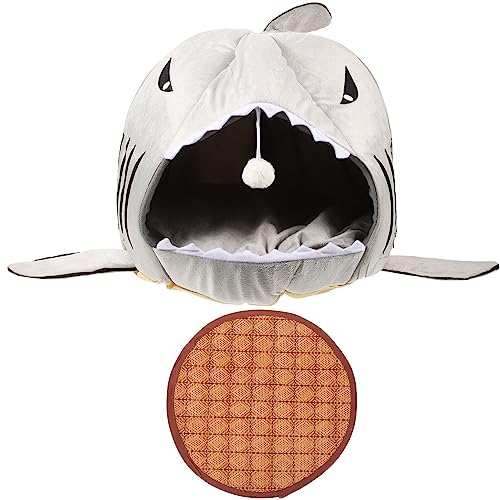 Beaupretty Pet Shark Den Katzenschlafhaus Katzenhausbett Warmes Katzenbett Katzenschlafbett Katzenzwingerbett Kätzchenhausbett Katzenbetthöhle Welpenbett Universal- Oxford-Boden Welpenhaus Beaupretty Pet Shark Den Katzenschlafhaus Katzenhausbett Warmes Katzenbett Katzenschlafbett Katzenzwingerbett Kätzchenhausbett Katzenbetthöhle Welpenbett Universal- Oxford-Boden Welpenhaus von Beaupretty