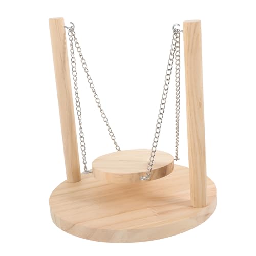 Beaupretty Natürlicher Holz Vogelspielzeug Schaukelsitz Für Papageien Vogelperch Plattform Langlebig Und Praktisch Für Wellensittiche Und Cockatiels Bird Cage Zubehör von Beaupretty