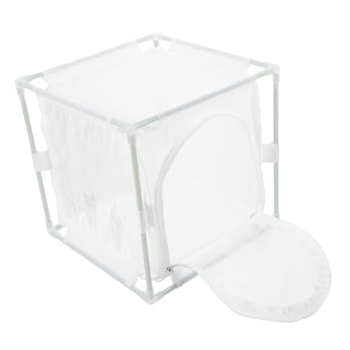 Beaupretty Schmetterlingszucht Käfig mit Reißverschluss Faltbarer Insektenbeobachtungskäfig aus Netzstoff Belüftet Transparenter Terrarien Behälter für Garten für Raupen und Marienkäfer von Beaupretty