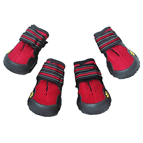 Beaupretty Wanderstiefel Für Hunde Rot Mesh Hundeschuhe Größe 6 Hundestiefel Pfotenschutz Für Outdoor-aktivitäten Beaupretty Wanderstiefel Für Hunde Rot Mesh Hundeschuhe Größe 6 Hundestiefel Pfotenschutz Für Outdoor-aktivitäten von Beaupretty
