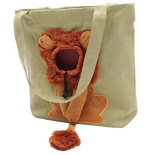 Beaupretty Tragetasche Für Haustiere Tier-Tragetasche Rucksack Für Katzen Und Hunde Löwenform Canvas-umhängetasche von Beaupretty