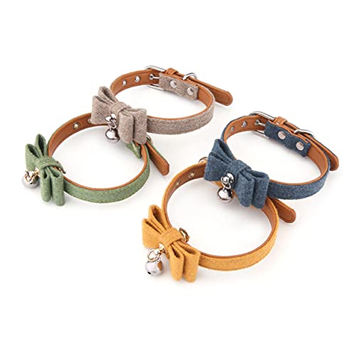 Beaupretty Katzenhalsband Mit Fliege Glocke Haustierhals Gestricktes Katzenhalsband Modisches Hundehalsband Heimtierbedarf Zufällige Farbe von Beaupretty
