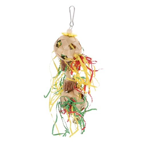 Beaupretty Hängendes Vogelspielzeug Für Papageien Bunte Kugel Mit Glocke Kau Und Bissspielzeug Für Vögel Für Käfige Fördert Spiel Und Beschäftigung von Beaupretty