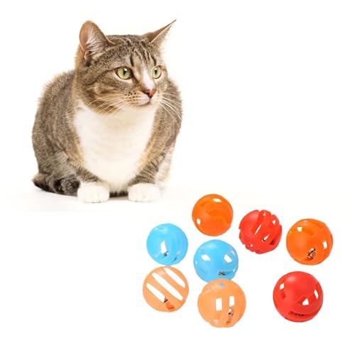 24 Stück Katzenball Spielzeug Haustier Glocke Spielzeug Katze Glocke Spielzeug Katze Glocke Ball Haustier Spielzeug Katzenspielzeug Haustier Ball Spielzeug von Beavorty