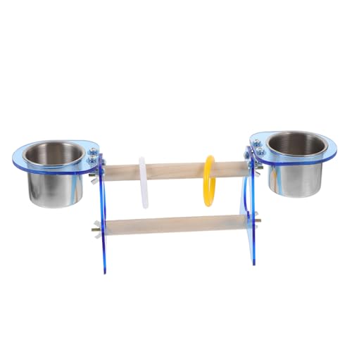 Beavorty 1 Satz Papageienständer Spielzeug Papageienspielständer aus Holz Vogel Spielstand Nymphensittich Spielzeuge Papageienstange Vogelspielzeug füttern Halterung Vögel Acryl von Beavorty