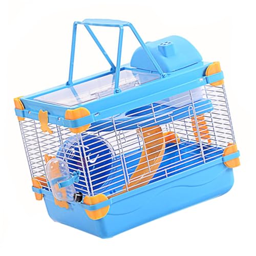 Beavorty Pet Hamster Home 1 Set Doppelschichtiger Luxuskäfig Pet Hamster Villa Mit Laufrad-wasserflasche von Beavorty