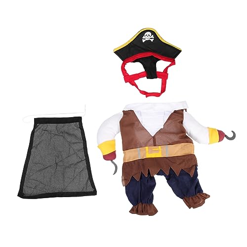 Beavorty Piratenhut Für Hunde Haustierkostüm-Set Halloween-Elemente Stilvolle Hundekleidung Bequem von Beavorty