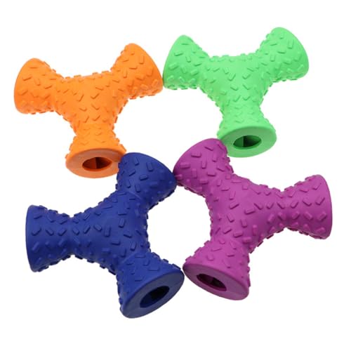 Beavorty 1 Stück 3 Leckerli-Hundespielzeug beruhigendes Spielzeug Beißspielzeug Spielzeuge Zahnreinigungsspielzeug für Hunde Kauspielzeug für Hunde mit 3 Löchern füttern Spielzeughund von Beavorty