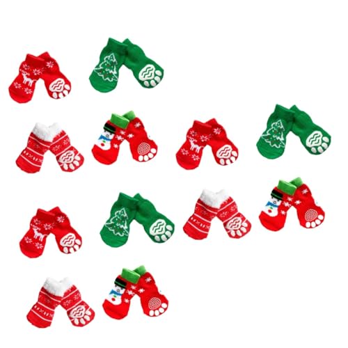 Beavorty 3er-Sets Schneemann-haustiersocken Warme Hundesocken Aus Baumwolle Weihnachtsschneeflocke Nicht Für Katzen Und Hunde Größe L 4 Paar X 3 von Beavorty