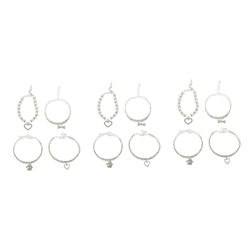 Beavorty 3 Sets Luxus Katzenhalsband Strass Robuste Kätzchen Halskette Für Haustier Party Anlässe 4 Stück * 3 von Beavorty