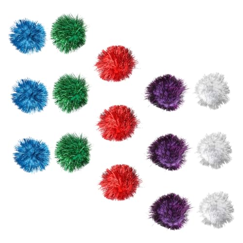 Beavorty 15St Glitzerkugeln Interaktives Katzenspielzeug Haustier neckendes Spielzeug hundefutter Ball Spielzeuge Spielzeug für Haustierkatzen Haustierzubehör Kätzchen Blitzkugel Kaschmir von Beavorty