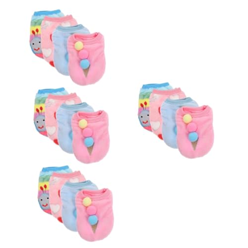 Beavorty 4sets Hundebekleidung Haustier Plüsch Weste Mantel Hundeweste Welpen Warme Weste Für Kaltes Wetter 4pcs*4 von Beavorty
