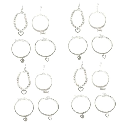 Beavorty 16 STK Haustier Katzenhalsband Welpen Zubehör Strasssteine Katzenzubehör Tragbar Beavorty 16 STK Haustier Katzenhalsband Welpen Zubehör Strasssteine Katzenzubehör Tragbar von Beavorty