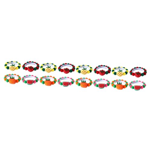 Beavorty 16 STK Obsthalsband Für Haustiere Welpen Kleine Hundehalsbänder Kleine Hundehalskette Abtrünniger Hund Welpe Halskette Schmuck Obstdekor Haustier Katze Zubehör Baumwolle von Beavorty