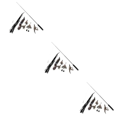 Beavorty 18stücke Kreativer Katzenspielzeug-Teaser Mit Verschiedenen Köpfen Tragbarer Interaktiver Schwarz Katzenangel Für Haustiere Spaß Und Für Katzen Und Kätzchen Beavorty 18stücke Kreativer Katzenspielzeug-Teaser Mit Verschiedenen Köpfen Tragbarer Interaktiver Schwarz Katzenangel Für Haustiere Spaß Und Für Katzen Und Kätzchen von Beavorty