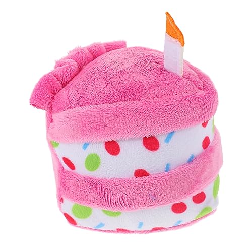Beavorty 1pc Kuchen Hund Quietschende Spielzeug Plüsch Geburtstag Kuchen für Welpen Zahnen Spielen Beavorty 1pc Kuchen Hund Quietschende Spielzeug Plüsch Geburtstag Kuchen für Welpen Zahnen Spielen von Beavorty