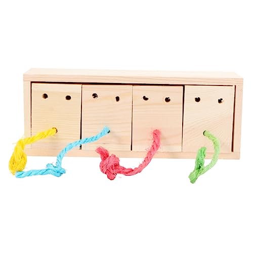 Beavorty Pädagogisches Vogel Feeder Spielzeug Papagei Nahrungssuche Box Nymphensittich Mini Ara Safe Portable von Beavorty