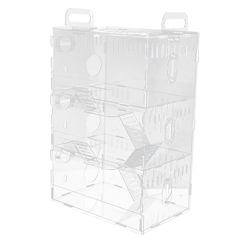 Beavorty Acryl Hamster Villa Meerschweinchen Schloss Käfig 30x20x45cm Hohe Transparenz Bequem Nest von Beavorty