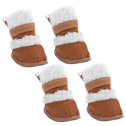 Beavorty Haustier 2 Paar Schneestiefel Für Haustiere Hundeschuhe Chihuahua Sherpa Wintermodelle von Beavorty