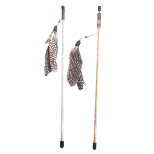 Beavorty 2stücke Katzenangel Spielzeug Mit Federn Und Katzenminze Interaktive Teaser Sticks Gold Und Silber Für Haustiere Katzenspielzeug Aktivität Und Bindung Beavorty 2stücke Katzenangel Spielzeug Mit Federn Und Katzenminze Interaktive Teaser Sticks Gold Und Silber Für Haustiere Katzenspielzeug Aktivität Und Bindung von Beavorty