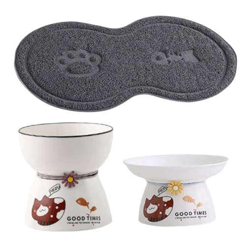 Beavorty 2 Sets Erhöhter Katzenfutternapf Katzenohr-Design Erhöhte Keramiknäpfe Für Katzen Haustier-fütterungswerkzeug Für Den Hals Und Stabile Basis Beavorty 2 Sets Erhöhter Katzenfutternapf Katzenohr-Design Erhöhte Keramiknäpfe Für Katzen Haustier-fütterungswerkzeug Für Den Hals Und Stabile Basis von Beavorty