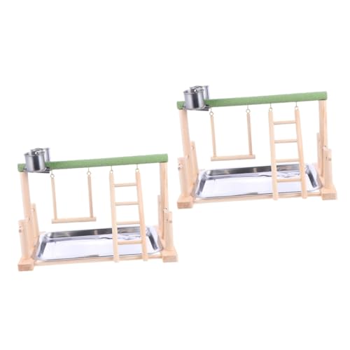 Beavorty 2St Papageienständer Spielzeug Haustierspielzeug Vogelspielplatz Spielset aus Holz Spielzeuge Vogelspielzeug für Papageien Schaukelspielzeug Papagei für Vögel Stand Anhänger Beavorty 2St Papageienständer Spielzeug Haustierspielzeug Vogelspielplatz Spielset aus Holz Spielzeuge Vogelspielzeug für Papageien Schaukelspielzeug Papagei für Vögel Stand Anhänger von Beavorty