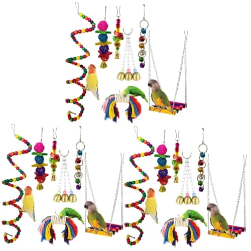 Beavorty 3er-Sets Papageien-vogelspielzeug-Set Kombinationsspielzeug Vogel Papagei Spielzeug Papagei Beißspielzeug Vogel Kauspielzeug Naturmaterial Sicher 7 Stück * 3 Beavorty 3er-Sets Papageien-vogelspielzeug-Set Kombinationsspielzeug Vogel Papagei Spielzeug Papagei Beißspielzeug Vogel Kauspielzeug Naturmaterial Sicher 7 Stück * 3 von Beavorty