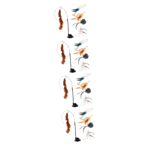 Beavorty 4sets Lustige Necken Sticks Für Katzen Selbst-Spielen Necken Spielzeug Bundle 6 Stücke * 4 von Beavorty