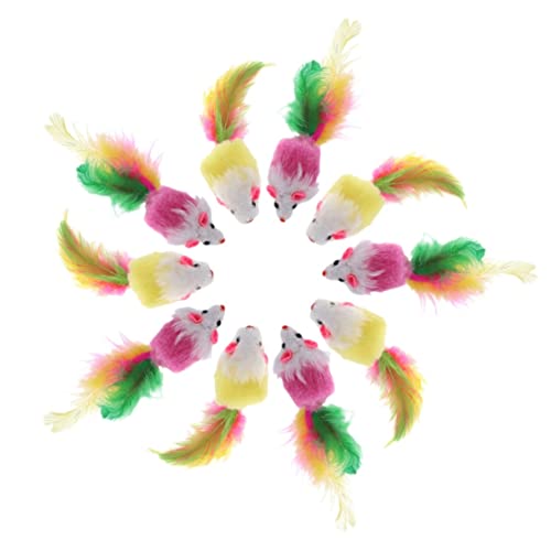 Beavorty 24 Stücke Bunte Gefälschte Mäuse Spielzeug Plüsch Katze Interaktive Spielzeug für Indoor Katzen Beavorty 24 Stücke Bunte Gefälschte Mäuse Spielzeug Plüsch Katze Interaktive Spielzeug für Indoor Katzen von Beavorty