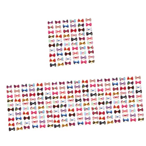 Beavorty 4 Sets Haustiere Hochzeit Fliege Hund Fliege Hochzeit Hund Haarschleifen Dekorative Hund Schleifen Haustier Katze Haarschleifen 60 Stück * 4 von Beavorty