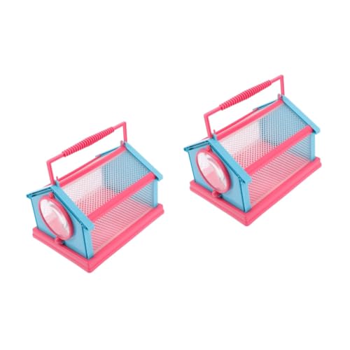 Beavorty 2er-Box Käfig Zur Beobachtung Von Insekten Glasbehälter Für Terrarien Anzug Spielzeuge Kleiner Lebensraum Für Schmetterlinge Kind Tragbar Plastik Staubsauger von Beavorty