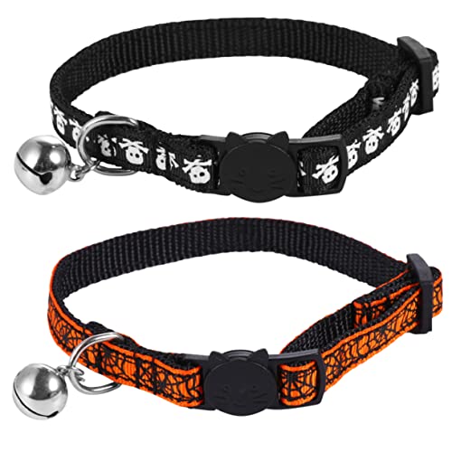 Beavorty Haustier-Halskette 2St Halloween-Katzenhalsband Haustierdekoration Halloween- Halloween-Halsband für Haustiere Hundehalsbänder Halsring Halskette die Katze binden Stoff von Beavorty