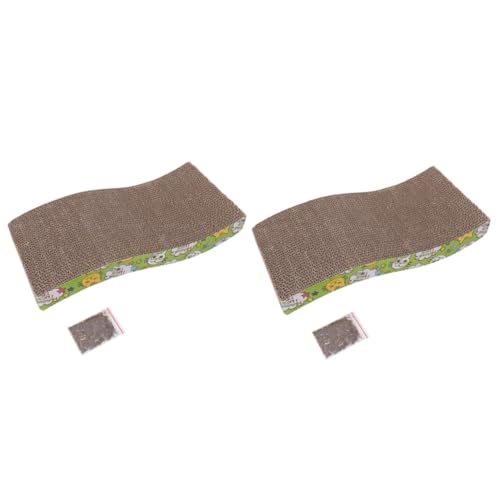 Beavorty 2 Stücke Kratzbrett Wellpappe Katzenspielzeug Katze Platte Haustier Spielzeug Fangen Platte Beavorty 2 Stücke Kratzbrett Wellpappe Katzenspielzeug Katze Platte Haustier Spielzeug Fangen Platte von Beavorty
