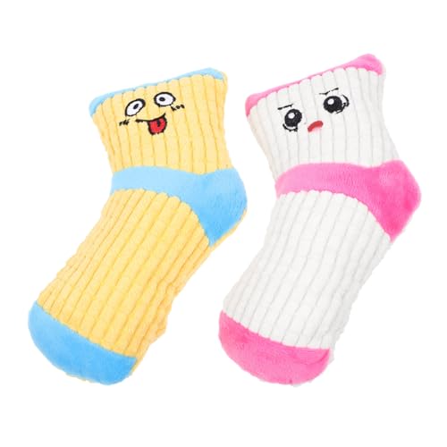 Beavorty Hund Quietsch Spielzeug Set Von 2 Cartoon Haustier Hund Spielzeug Socken Ausdrücke Interaktive für Beavorty Hund Quietsch Spielzeug Set Von 2 Cartoon Haustier Hund Spielzeug Socken Ausdrücke Interaktive für von Beavorty