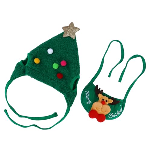 Beavorty 2stücke Weihnachtskostüm Für Haustiere Hund Und Katze Mit Weihnachtsmütze Und Halstuch Für Festliche Feiern Und Cosplay-Events Und Auffällig Beavorty 2stücke Weihnachtskostüm Für Haustiere Hund Und Katze Mit Weihnachtsmütze Und Halstuch Für Festliche Feiern Und Cosplay-Events Und Auffällig von Beavorty