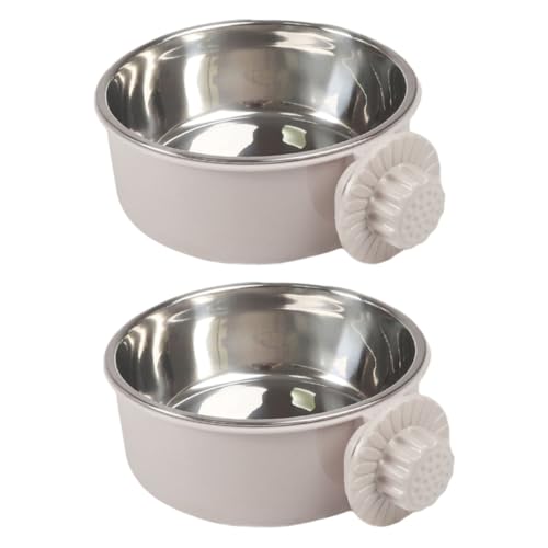 Beavorty 2 Stücke Pet Bowl Dog Feeder Edelstahl Pet Supplies Tragbare Grau Design Für Katzen Welpen Beavorty 2 Stücke Pet Bowl Dog Feeder Edelstahl Pet Supplies Tragbare Grau Design Für Katzen Welpen von Beavorty