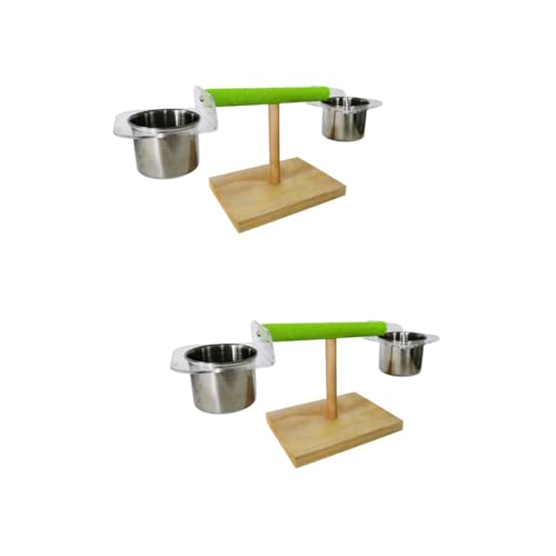 Beavorty 2stücke Papagei Kletterstand Mit Futterstation Aktivitäts-Spielzeug Für Vögel Für Wellensittiche Und Andere Kleine Vögel Sicher Und Installieren von Beavorty