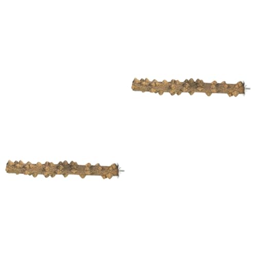 Beavorty 2 Stücke Vogel Stehen Papagei Spielzeug Natürliche Holz Sitzstange Spielzeug Zweig Papagei Käfig Sitzstange Vogel Spielstand Für Vögel von Beavorty