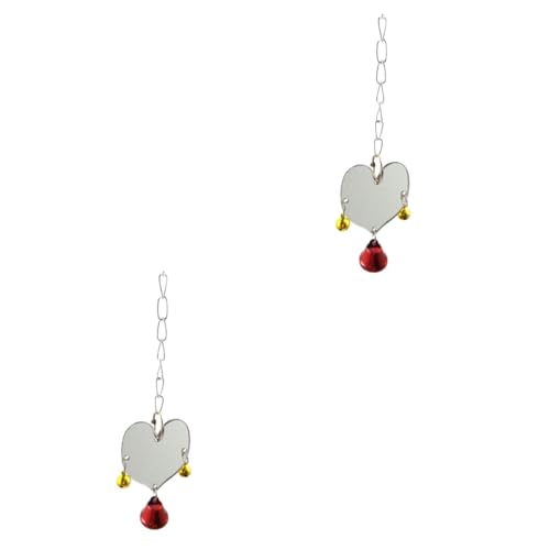 Beavorty 2 Stücke Vogel Spiegel Spielzeug Papagei Liefert Herz Form Spiegel Vogel Käfig Decor Spaß Schaukel Spielzeug Glocke Beavorty 2 Stücke Vogel Spiegel Spielzeug Papagei Liefert Herz Form Spiegel Vogel Käfig Decor Spaß Schaukel Spielzeug Glocke von Beavorty