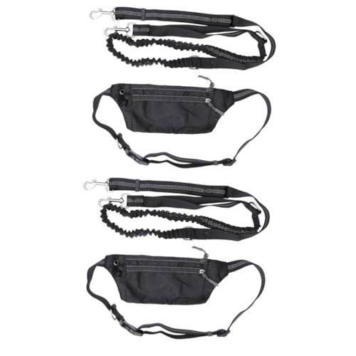 Beavorty 2 Stücke Hund Taille Leine Für Laufen Hände Leine Kit Mit Taille Tasche Bungee Für Training von Beavorty