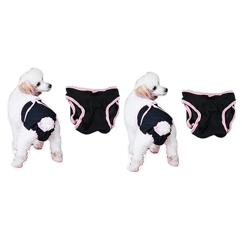 Beavorty 2 Stücke Hund Hosen Waschbar Hund Windeln Für Weibliche Hunde Menstruation Baumwolle Physiologische Hosen Schwarz Beavorty 2 Stücke Hund Hosen Waschbar Hund Windeln Für Weibliche Hunde Menstruation Baumwolle Physiologische Hosen Schwarz von Beavorty
