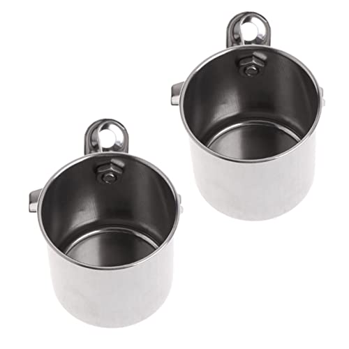 Beavorty 2er-Pack Papageien-Vogel-wasserfutterspender Aus Edelstahl Vogelfutterschale Große Klemmschale Vögel-futterschale für Käfighaustiere Beavorty 2er-Pack Papageien-Vogel-wasserfutterspender Aus Edelstahl Vogelfutterschale Große Klemmschale Vögel-futterschale für Käfighaustiere von Beavorty