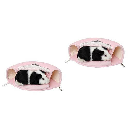 Beavorty 2St Bett kleines Tierbett Igel Tunnel Igel Bett Schlafsack für Kleintiere Eichhörnchenbett Hamster Hängende Hängematte für Haustiere Haustier hängendes Bett Winter Matratze von Beavorty