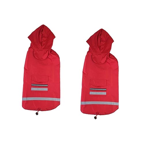 Beavorty 2 Stücke Hund Regen Jacke Reflektierende Streifen Haustier Regen Für Mittel-große Hunde Outdoor Hund Mantel Rot 5XL Beavorty 2 Stücke Hund Regen Jacke Reflektierende Streifen Haustier Regen Für Mittel-große Hunde Outdoor Hund Mantel Rot 5XL von Beavorty