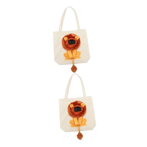 Beavorty 2st Umhängetasche Katzentragetasche Welpengeschirr Kleiner Haustierträger Reisetaschen Tragetasche Für Hunde Canvas-Tasche Katzentasche Alle Reisen Segeltuch Kätzchen Modellieren von Beavorty