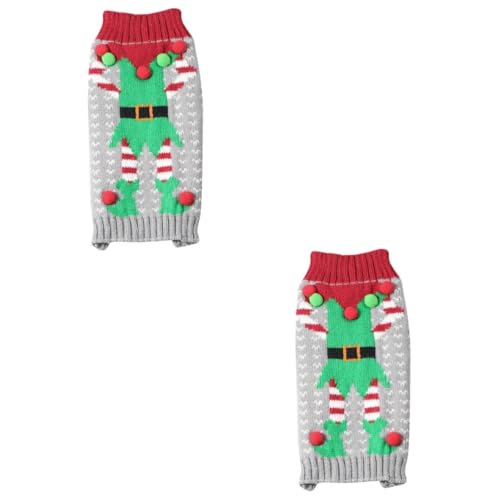 Beavorty 2St Hundepullover für kleine Hunde Weihnachtshundepullover Katze Kleiner Hundepullover Weihnachtspullover weihnachtliche Kleidung Partyzubehör Großer Hund Hündchen von Beavorty