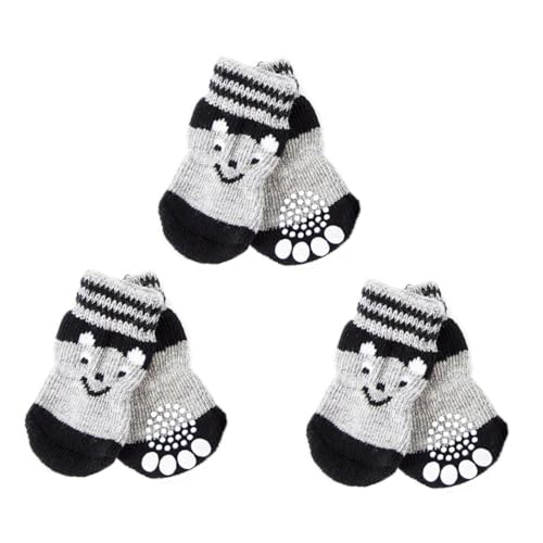 Beavorty Hundeschuhe Socken Haustiersocken Für Hundepfoten Warme Und Nicht-sockige Socken 3er Set Größe M von Beavorty