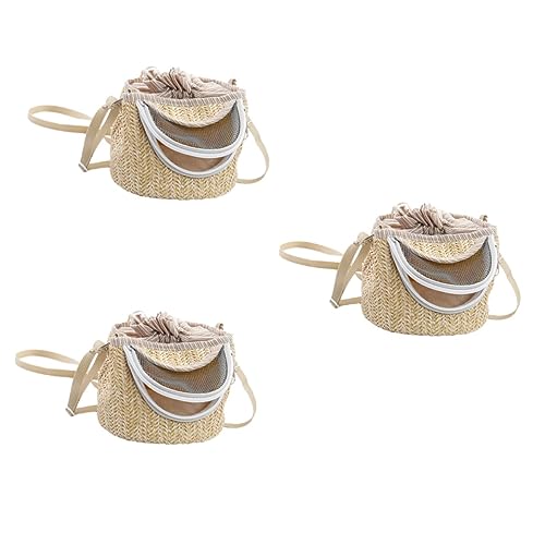 Beavorty 3 Stücke Warme Reisetasche Für Haustiere Stroh Woven Tier Träger Geeignet Für Hamster Gerbil Beavorty 3 Stücke Warme Reisetasche Für Haustiere Stroh Woven Tier Träger Geeignet Für Hamster Gerbil von Beavorty